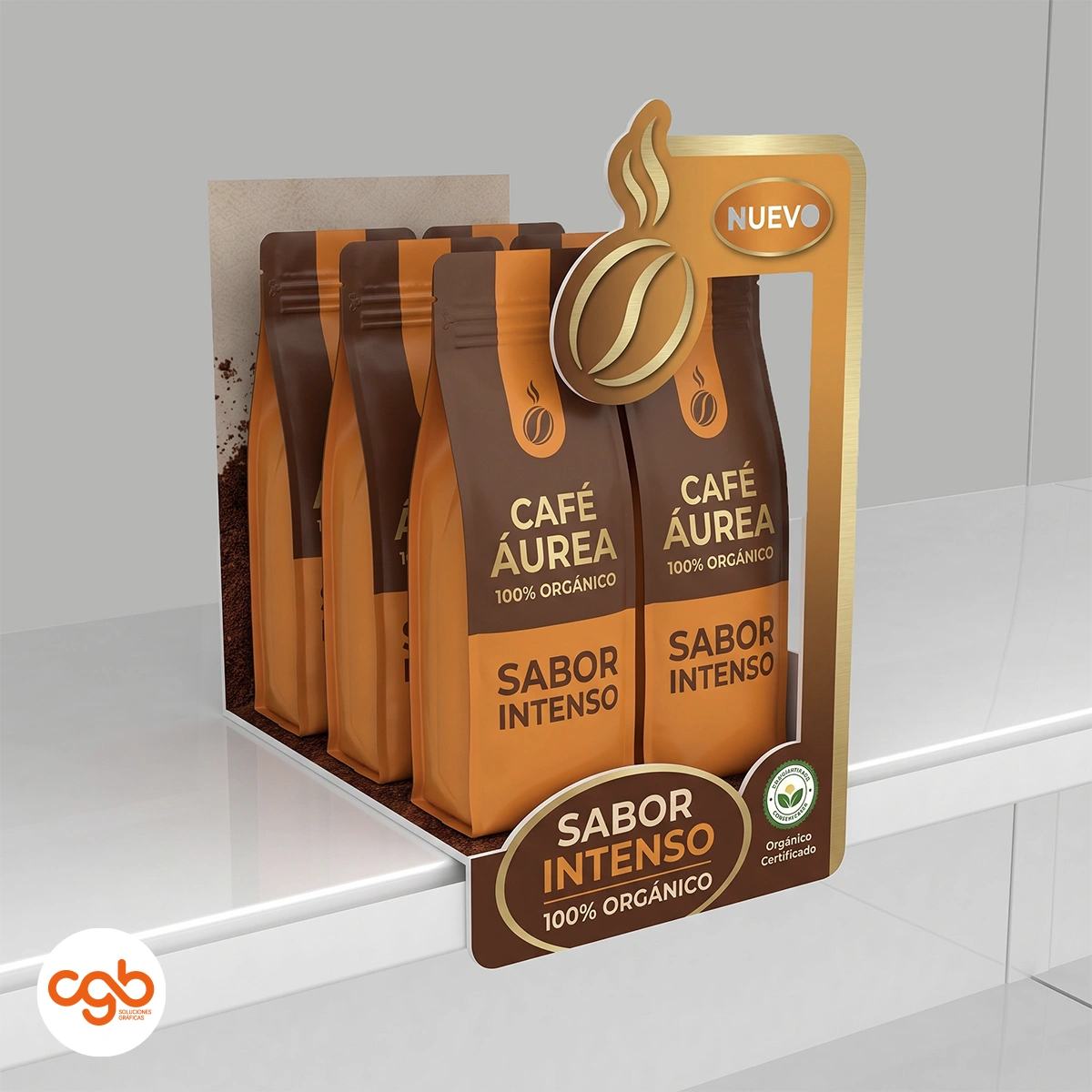 CGB diseño exhibidor Áurea