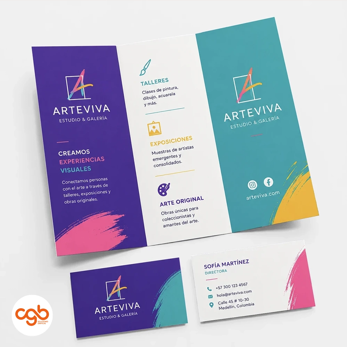 CGB diseño folletos Arteviva