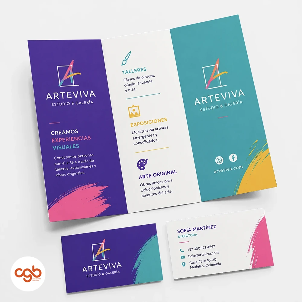 Diseño folletos Arteviva