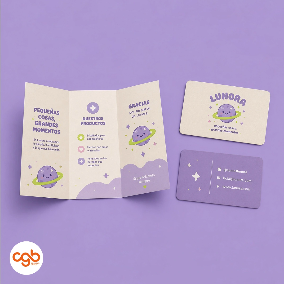 CGB diseño folletos Lunora