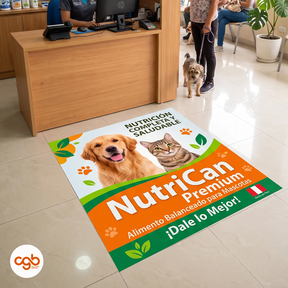 CGB Vinil alto tránsito para veterinaria
