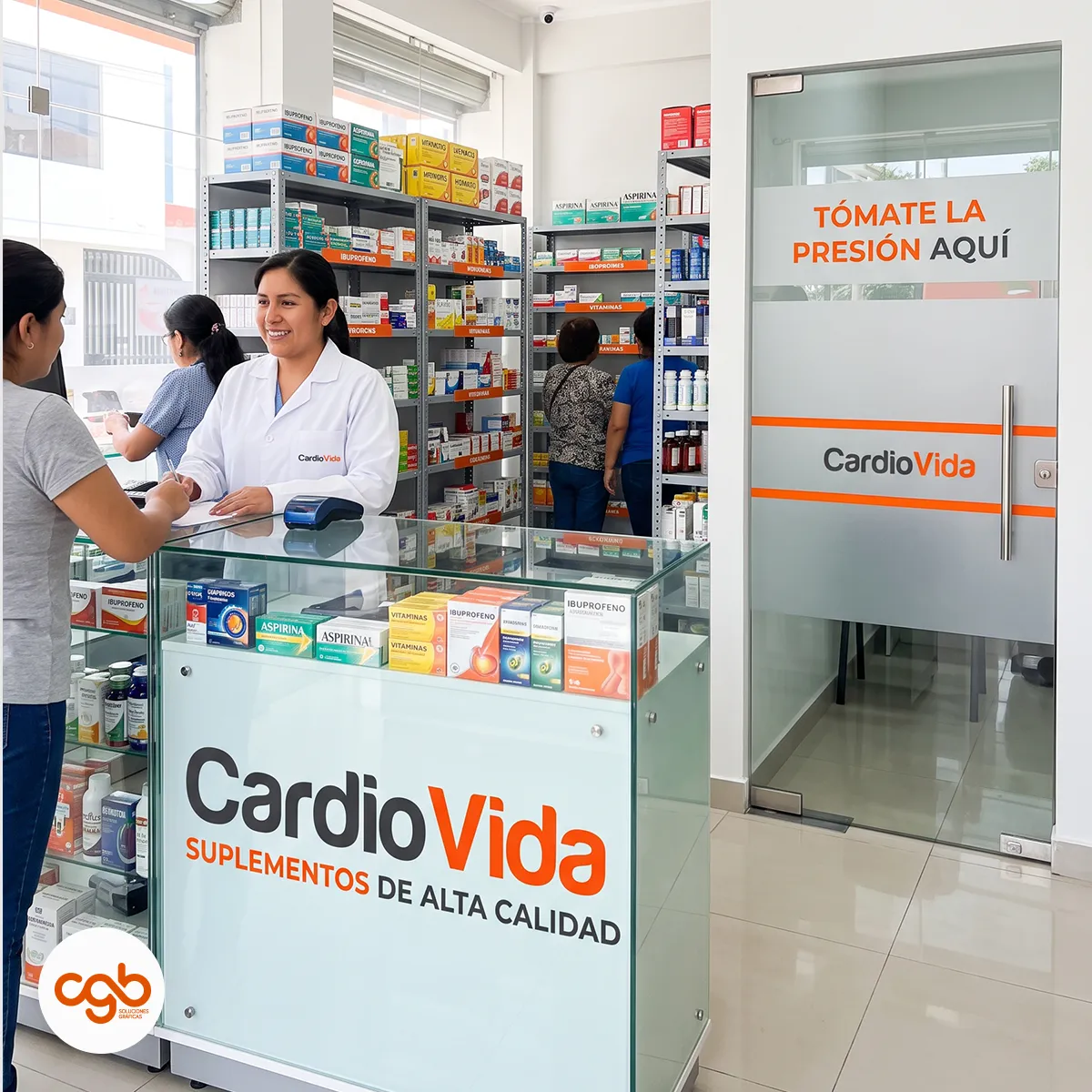 CGB brandeo de vidrios con vinil pavonado
