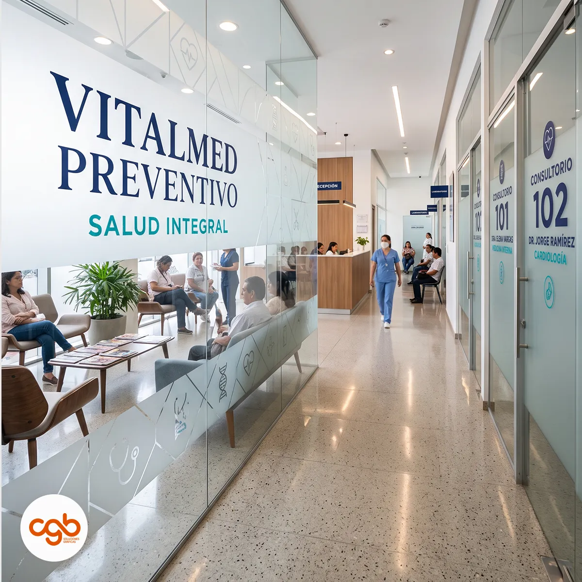 CGB brandeo de vitrinas con vinil pavonado