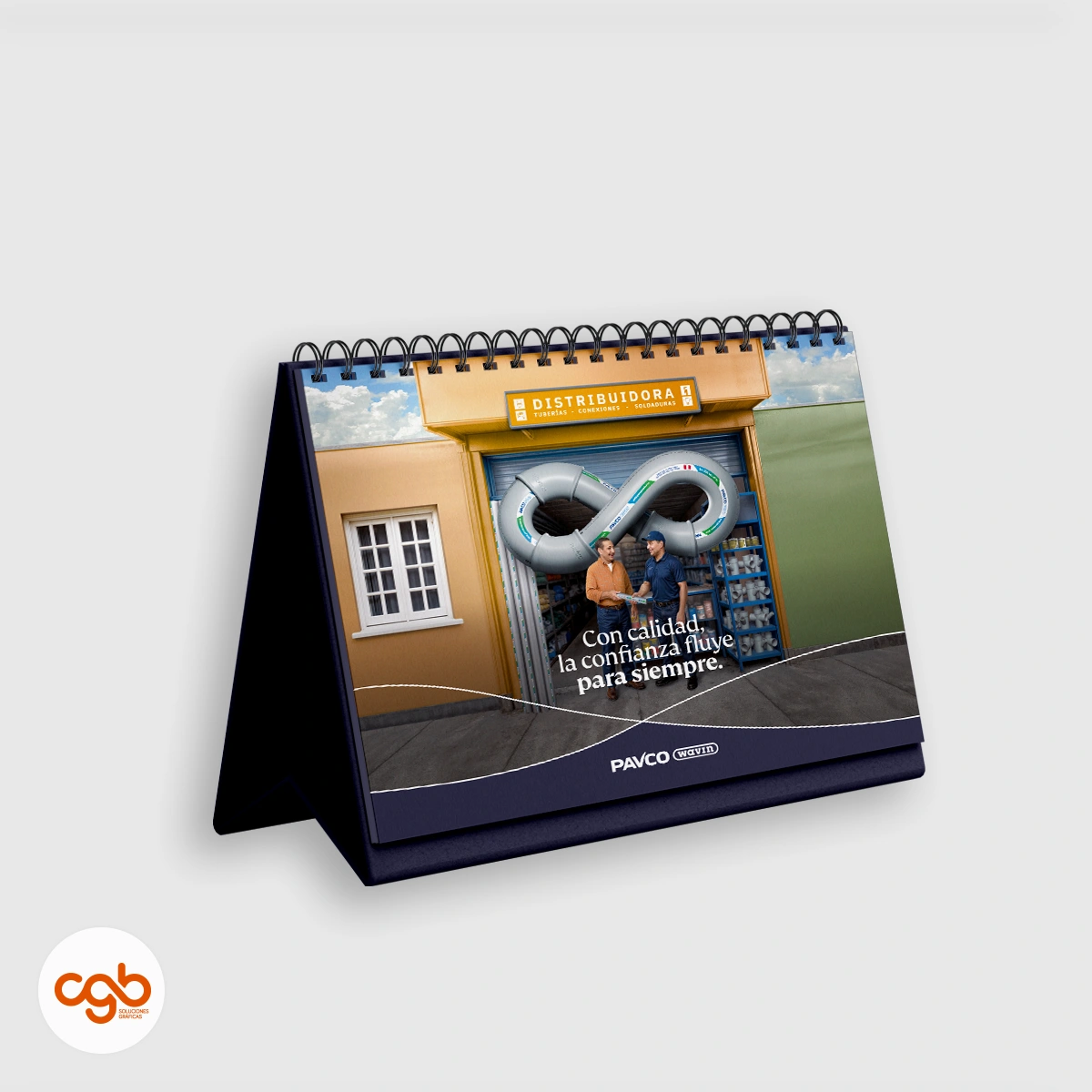 CGB calendario de escritorio marca de tuberías