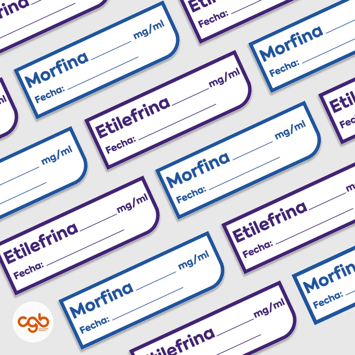 CGB etiquetas medicinas sector salud
